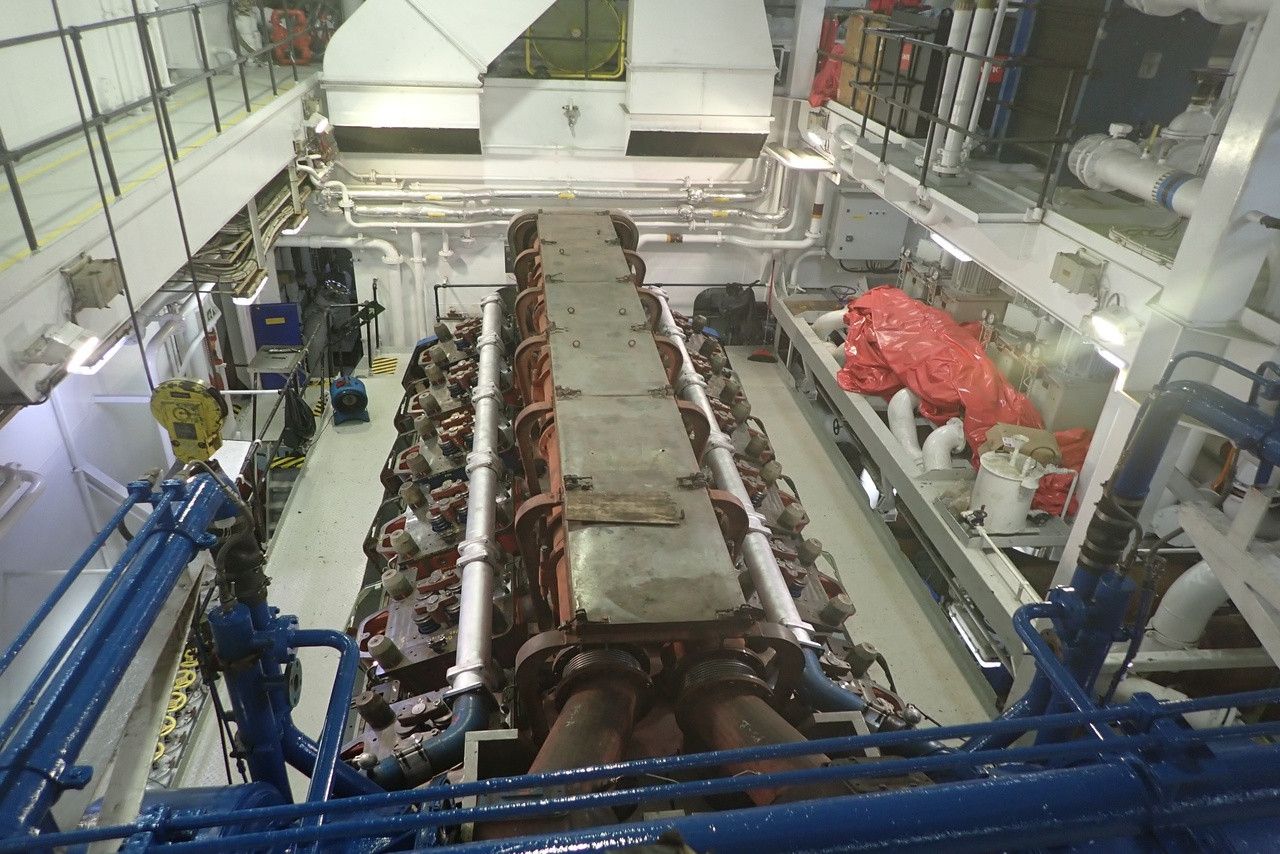 The engine room of the Queen of the Netherlands