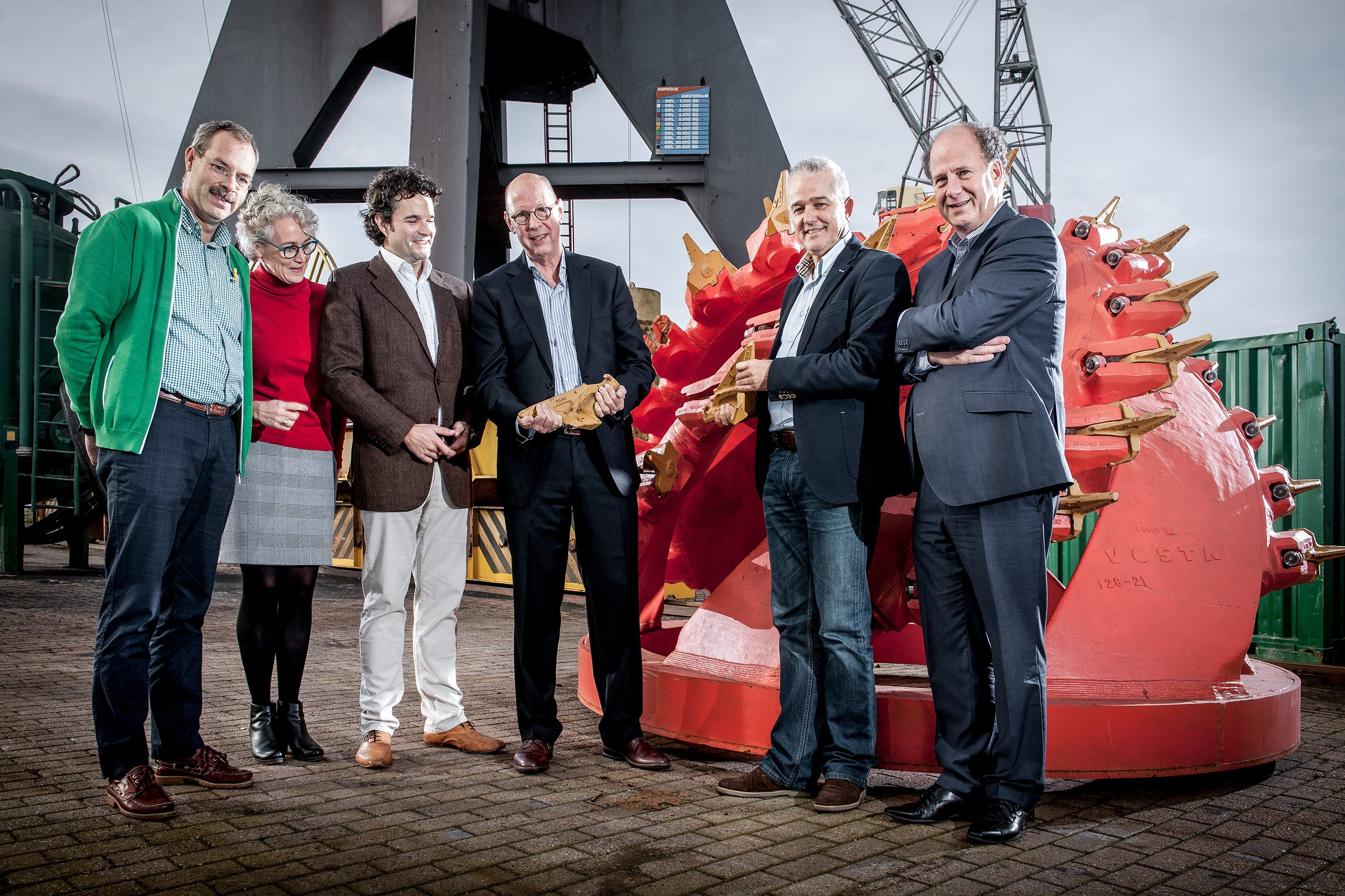 From left to right: Klaas Wijma, Monique de Klein, Georges Teheux, Fred Dekker, Arie Kamsteeg and Joost Rijnsdorp