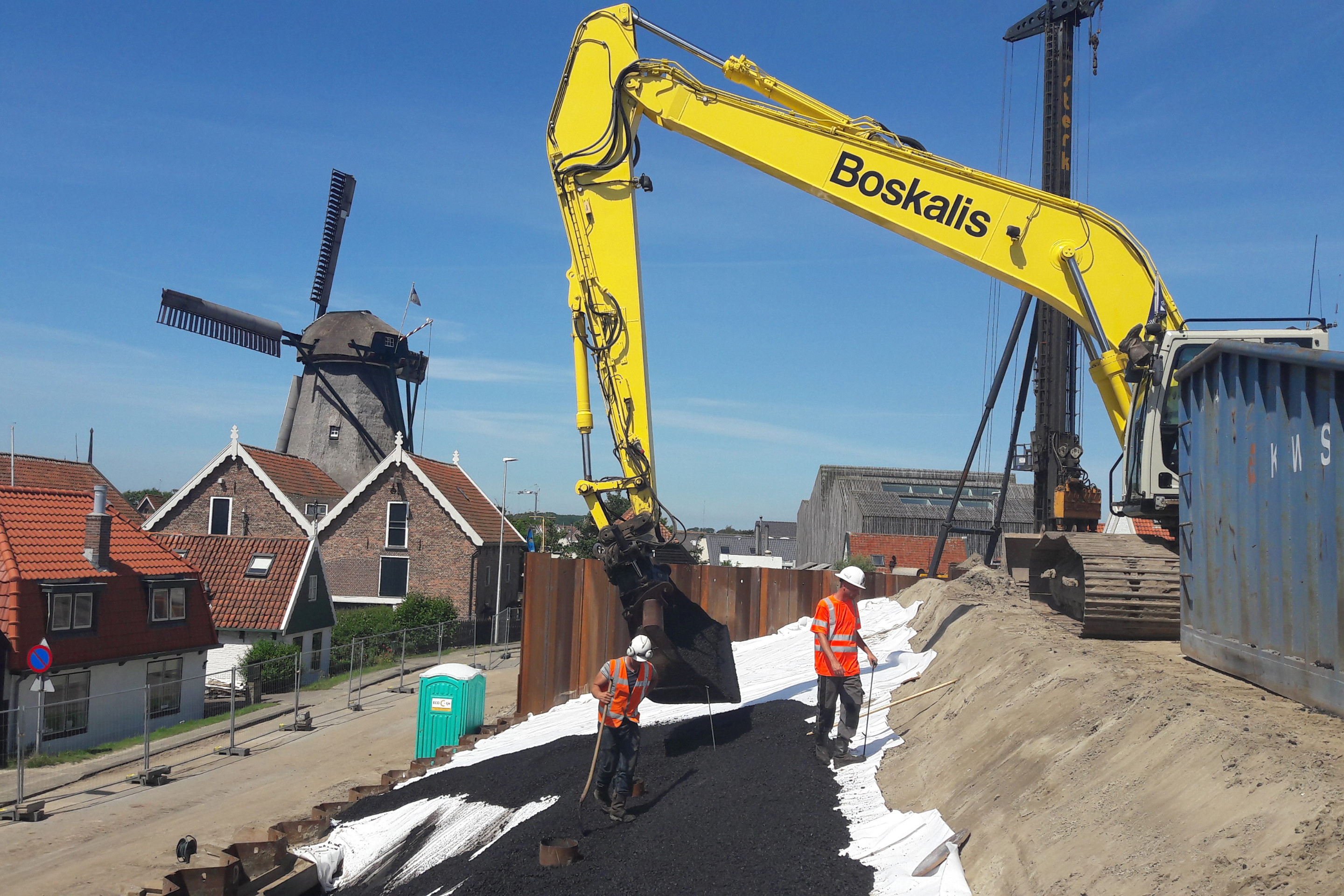 Dike upgrade activities on the island of Texel
